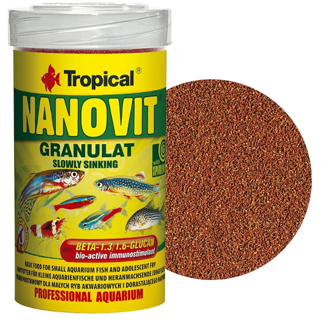 Tropical nanovit granulat pokarm dla małych ryb 100ml